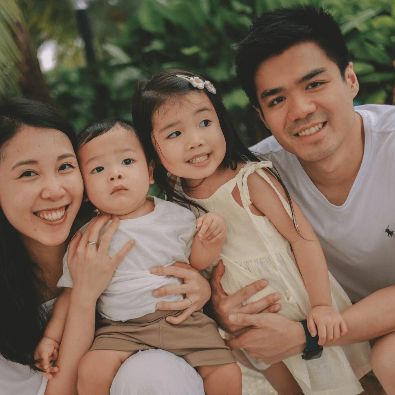Family with two kids